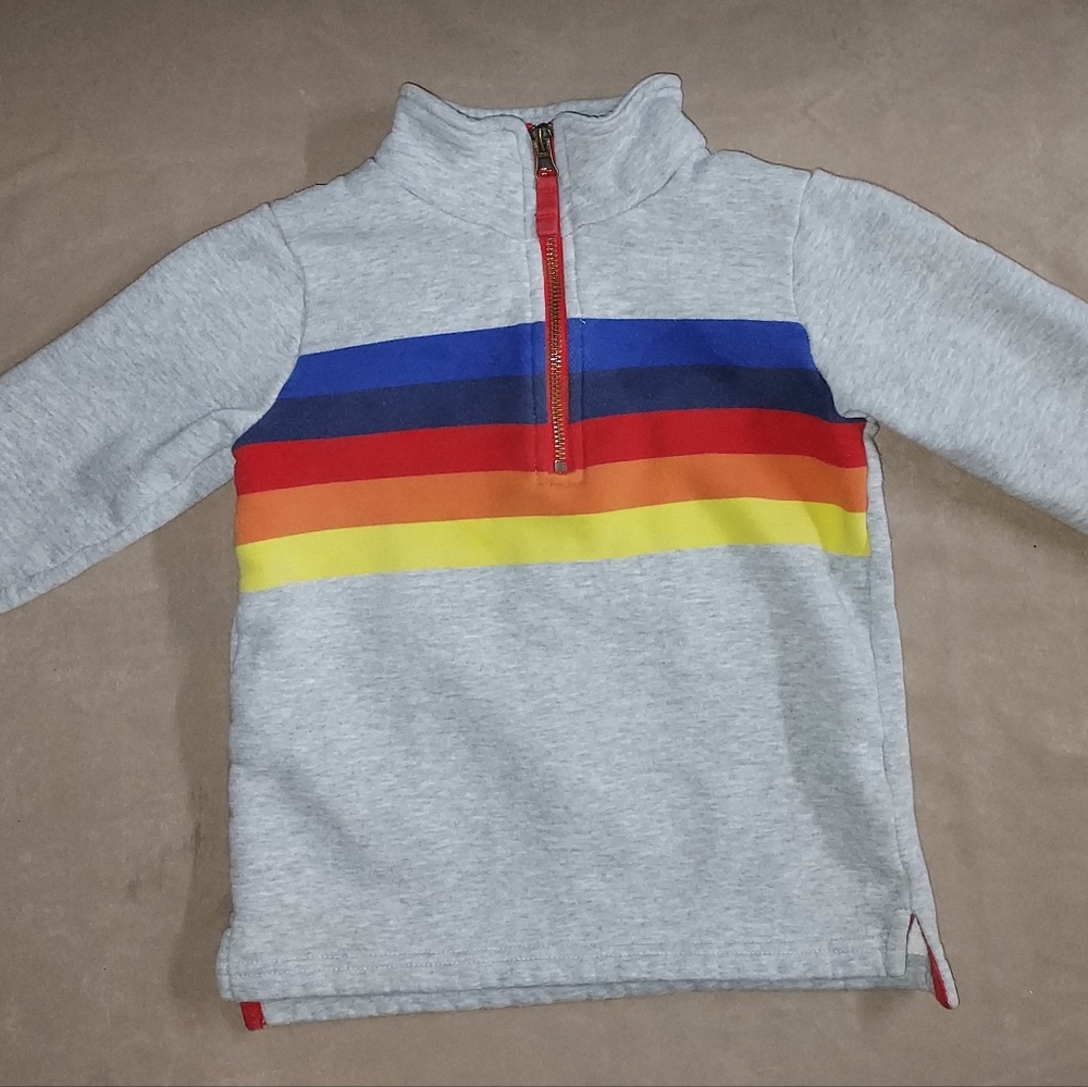 Mini Boden 3/4zip Sweatshirt 3-4Y